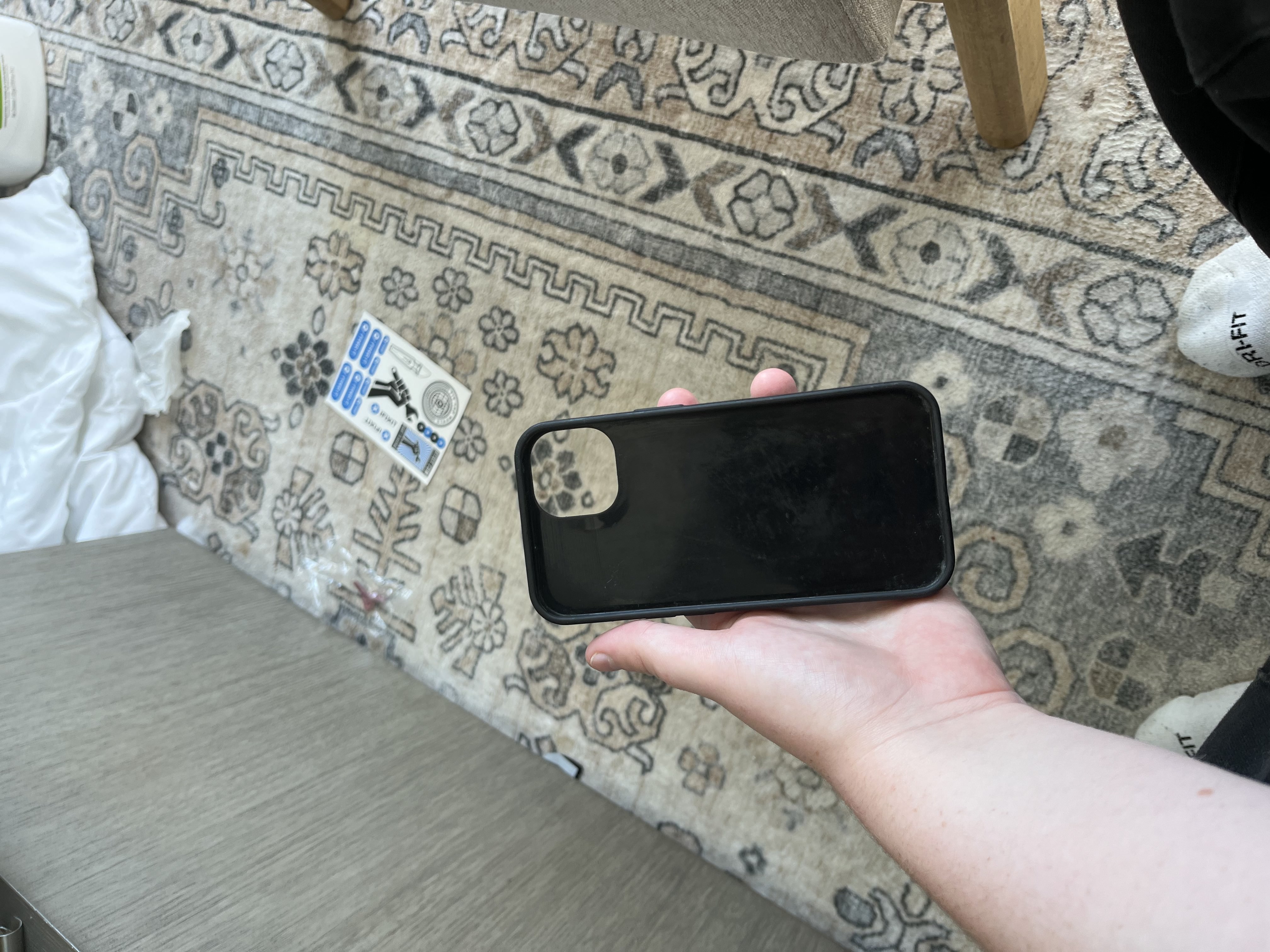 Black rugged armor iPhone case